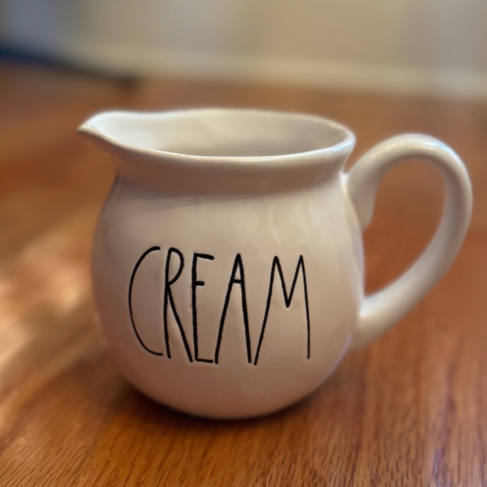 Rae Dunn White Ceramic Cream Jug